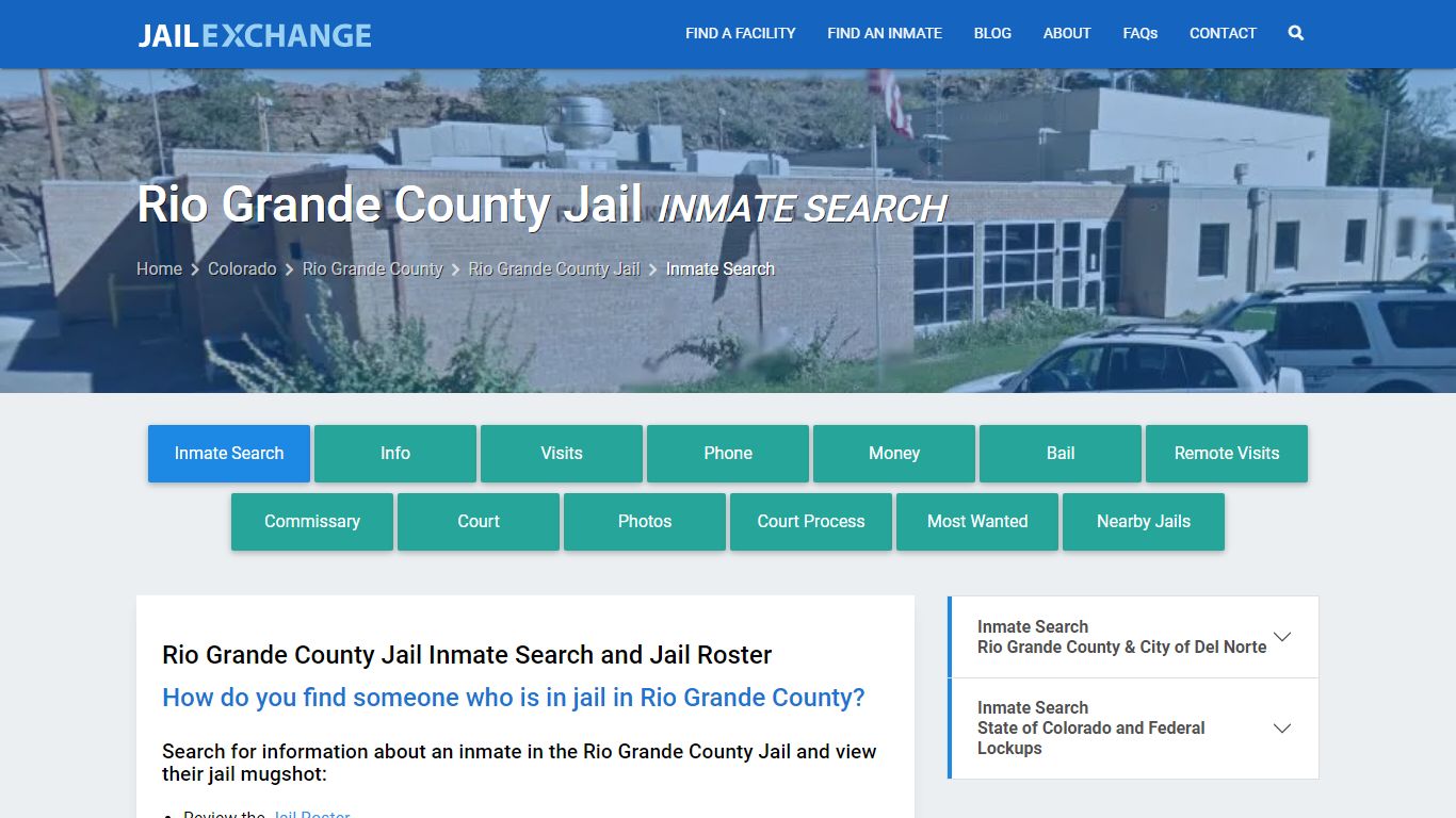Rio Grande County Jail Inmate Search - Jail Exchange