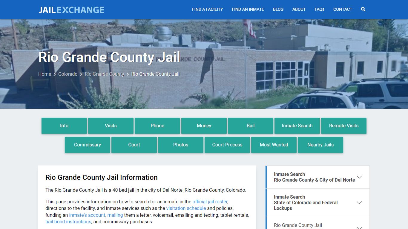 Rio Grande County Jail, CO Inmate Search, Information